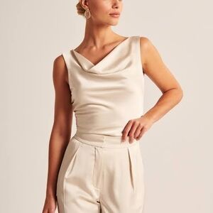 Abercrombie Satin Cowl Top